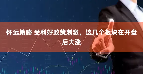 怀远策略 受利好政策刺激，这几个板块在开盘后大涨